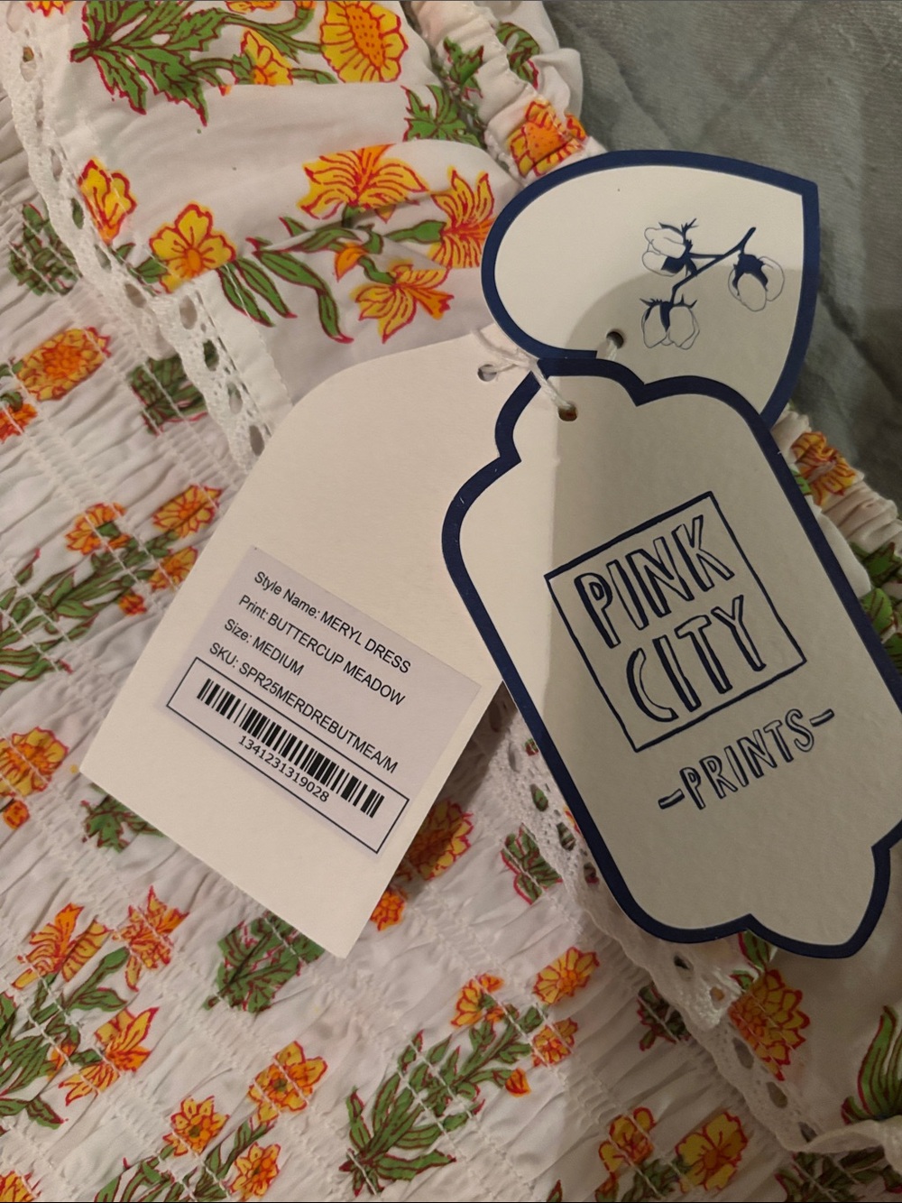 Tuckernuck Pink City Prints Meryl Dress in Buttercup Meadow - Picture 2 of 3